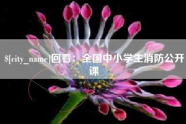 鹤壁回看：全国中小学生消防公开课