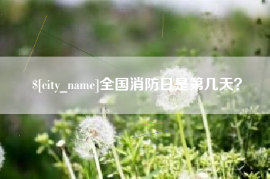 鹤壁全国消防日是第几天？