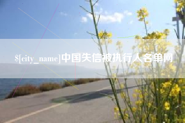 鹤壁中国失信被执行人名单网