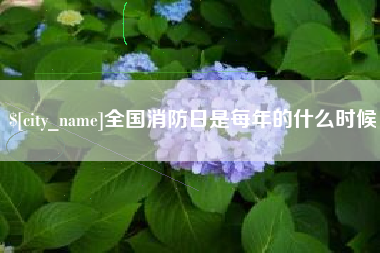 鹤壁全国消防日是每年的什么时候