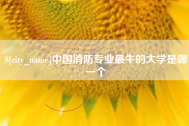 鹤壁中国消防专业最牛的大学是哪一个