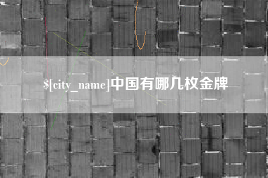 鹤壁中国有哪几枚金牌