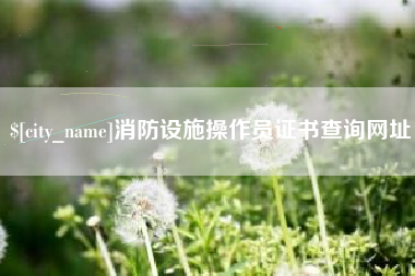 鹤壁消防设施操作员证书查询网址