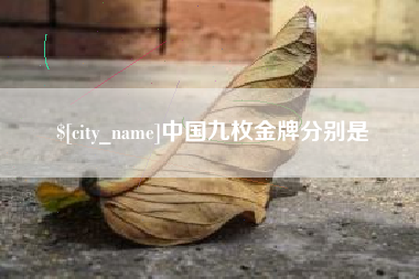 鹤壁中国九枚金牌分别是