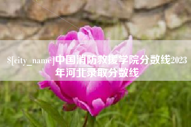 鹤壁中国消防救援学院分数线2023年河北录取分数线