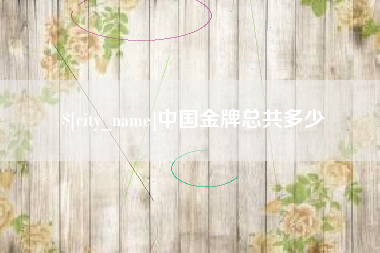 鹤壁中国金牌总共多少