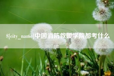 鹤壁中国消防救援学院都考什么
