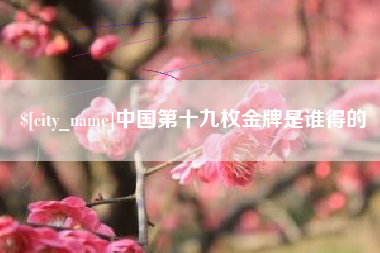 鹤壁中国第十九枚金牌是谁得的