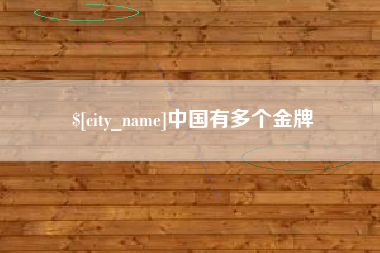 鹤壁中国有多个金牌
