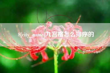 鹤壁九宫格怎么排序的