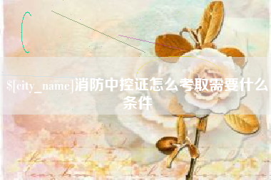 鹤壁消防中控证怎么考取需要什么条件
