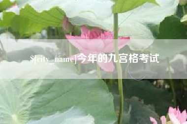 鹤壁今年的九宫格考试