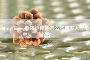 鹤壁消防中控证怎么考取多大年龄能考